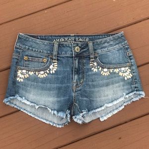 American Eagle Jean Shorts with Gems